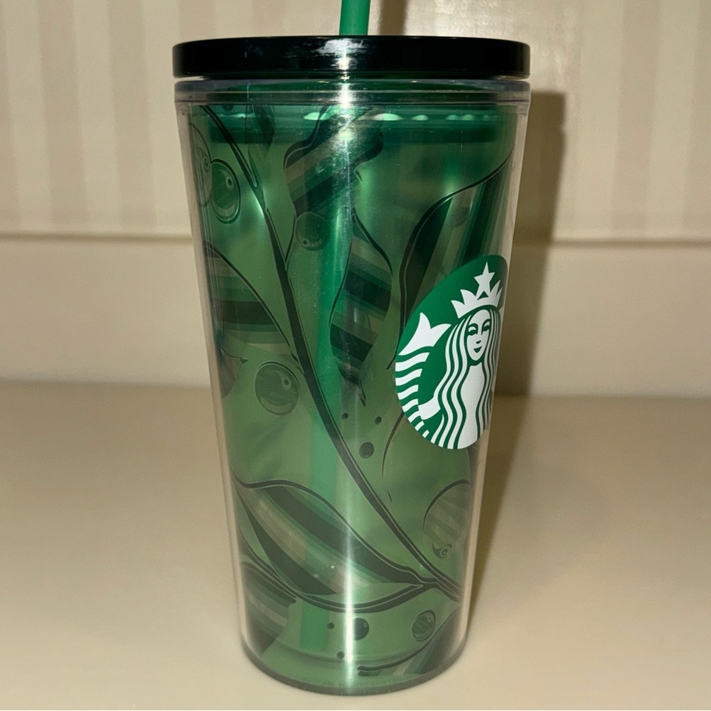 Two Starbucks 2021 16 Oz. Grande Cold Beverage Cups With Straws - Picture 7 of 15